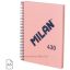 Spirálfüzet A/5 80 lapos, sima Milan "1918 Series" rózsaszín