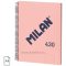 Spirálfüzet A/4 80 lapos, sima Milan "1918 Series" rózsaszín
