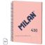 Spirálfüzet A/4 80 lapos, sima Milan "1918 Series" rózsaszín