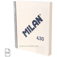   Spirálfüzet A/4 120 lapos, négyzetrácsos Milan "1918 Series" bézs
