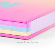   Spirálfüzet A/4 90 lapos, négyzetrácsos Milan "Sunset" rózsaszín