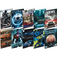   Füzet A/5 32 lapos, négyzetrácsos 27-32,  T-Creativ "Boys