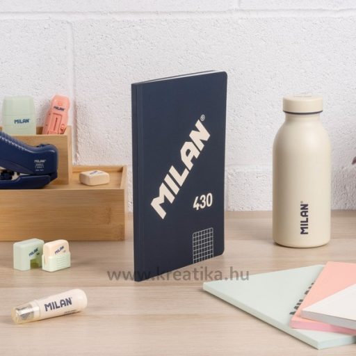 Füzet A/5 48 lapos, négyzetrácsos Milan "1918 Series" navy