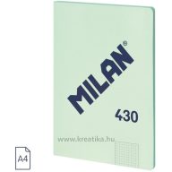   Füzet A/4 48 lapos, négyzetrácsos Milan "1918 Series" zöld