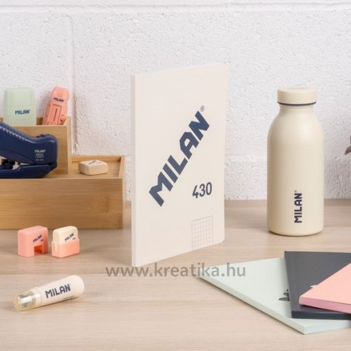 Füzet A/5 48 lapos, négyzetrácsos Milan "1918 Series" bézs