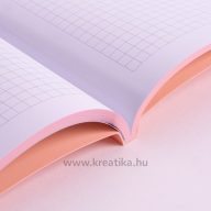   Füzet A/5 48 lapos, négyzetrácsos Milan "1918 Series" rózsaszín