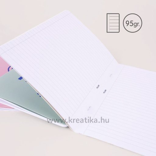 Füzet A/5 24 lapos, vonalas Milan "460 Collection" bézs