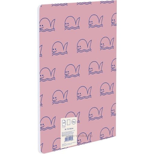 Füzet A/5 24 lapos, sima Milan "460 Collection" pink