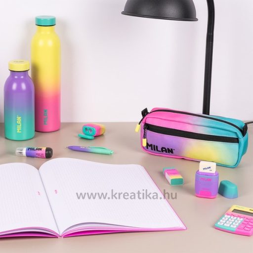 Füzet A/4 48 lapos, négyzetrácsos Milan "Sunset" rózsaszín