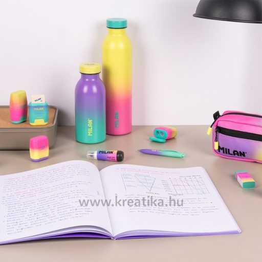 Füzet A/4 48 lapos, négyzetrácsos Milan "Sunset" lila