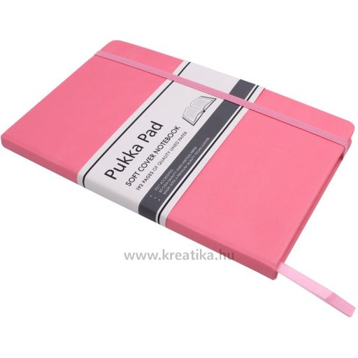 Napló A/5 96 lapos, vonalas Pukka Pad rózsaszín