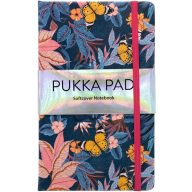   Napló 13x21 cm 192 lapos, vonalas Pukka Pad "Bloom" kék