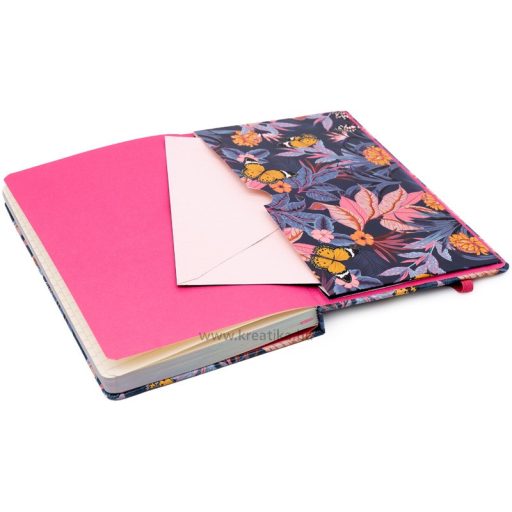 Napló 13x21 cm 192 lapos, vonalas Pukka Pad "Bloom" kék