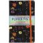 Napló 13x21 cm 192 lapos, vonalas Pukka Pad "Bloom" fekete