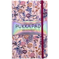  Napló 13x21 cm 192 lapos, vonalas Pukka Pad "Bloom" krémszín
