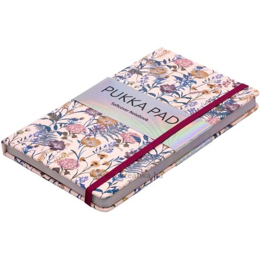 Napló 13x21 cm 192 lapos, vonalas Pukka Pad "Bloom" krémszín
