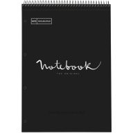   Spirálnotesz A/4 80 lapos, négyzetrácsos MQ "Emotions" fekete