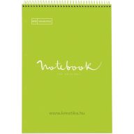   Spirálnotesz A/4 80 lapos, négyzetrácsos MQ "Emotions" lime