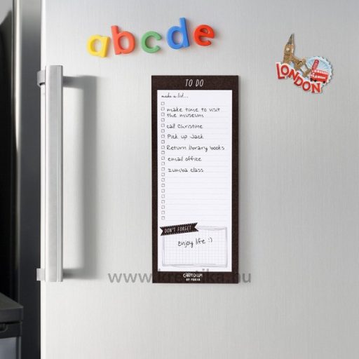 Jegyzettömb, mágneses 60 lapos Pukka Pad "Carpe Diem" fekete