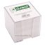 Tépőtömb 8,5x8,5x8 cm műanyag tartóban d.rect fehér