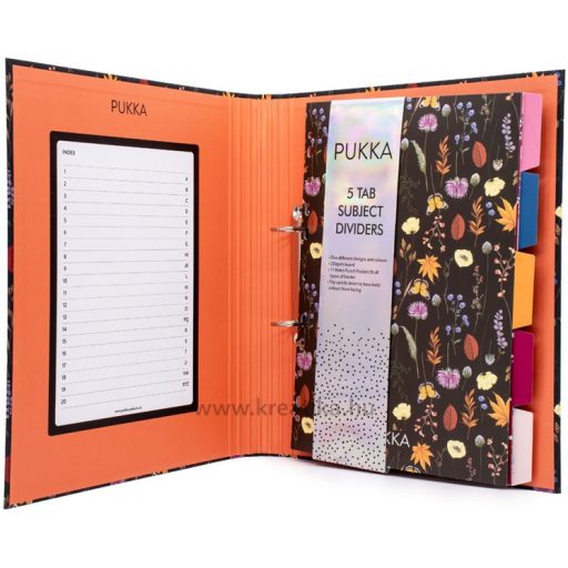 Gyűrűskönyv A/4 40 mm, D gyűrűs Pukka Pad "Bloom