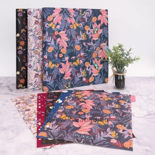 Gyűrűskönyv A/4 40 mm, D gyűrűs Pukka Pad "Bloom