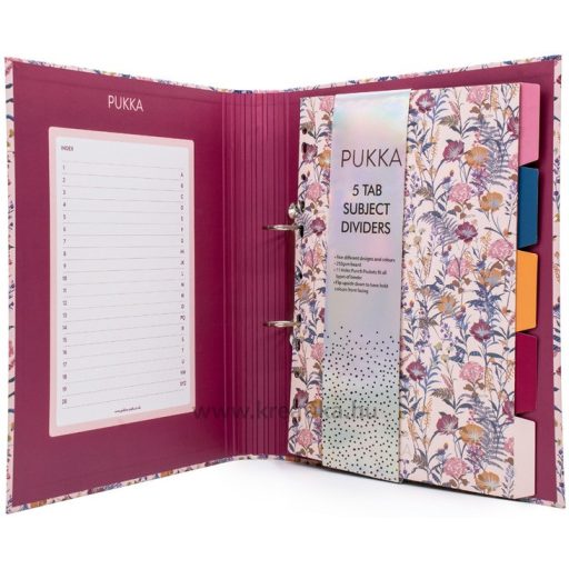 Gyűrűskönyv A/4 40 mm, D gyűrűs Pukka Pad "Bloom