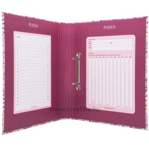Gyűrűskönyv A/4 40 mm, D gyűrűs Pukka Pad "Bloom
