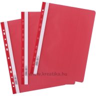 Gyorsfűző, lefűzhető A/4 PP d.rect piros