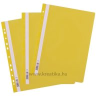 Gyorsfűző, lefűzhető A/4 PP d.rect sárga