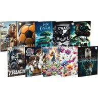 Gumis mappa A/4 T-Creativ vegyes minta