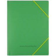 Gumis mappa A/4 PP, 450 mikron d.rect zöld