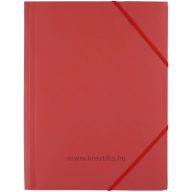 Gumis mappa A/4 PP, 450 mikron d.rect piros