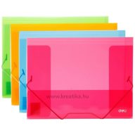 Gumis mappa A/4 PP Deli "Rio" vegyes színek