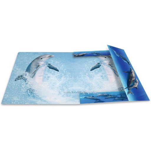 Gumis mappa A/4 karton Herma "Animals" Delfin