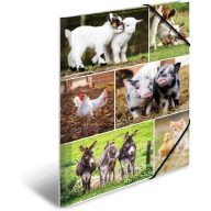   Gumis mappa A/4 karton Herma "Animal Worlds" Farm állatok