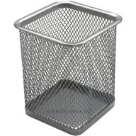 Írószertartó fémhálós Daco ezüst