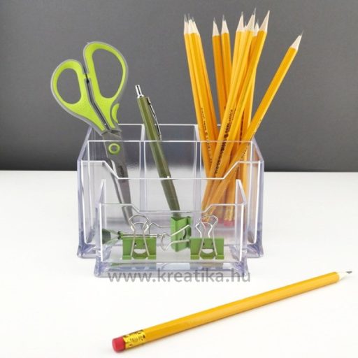 Asztali rendező 6 rekeszes d.rect áttetsző