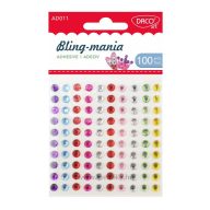   Strasszkő, öntapadós 100 db/csomag Daco "Bling-mania" vegyes színek