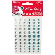   Strasszkő, öntapadós 66 db/csomag Daco "Bling-Bling" kék