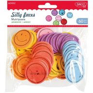 Dekorgumi forma, emojik 3,5 cm Daco "Silly faces
