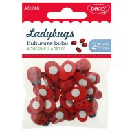 Fa dekoráció, katicák Daco "Ladybugs