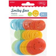 Műanyag mosolygó arcok, öntapadós Daco "Smiley face