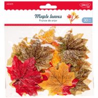   Textil falevél 7 cm Daco "Maple leaves" vegyes színek