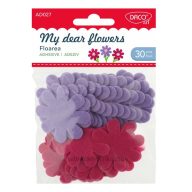 Filc forma, virágok 3 cm Daco "My dear flowers
