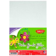 Dekorgumi A/4 öntapadós, csillámos  Daco fehér