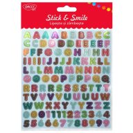   Matrica, fényes fólia Daco "Stick & Smile" ABC és számok