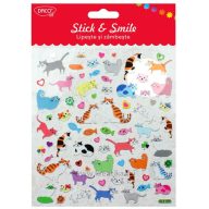 Matrica, fólia Daco "Stick & Smile" cicák