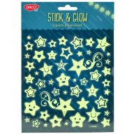   Matrica, sötétben világító Daco "Stick & Glow" csillagok