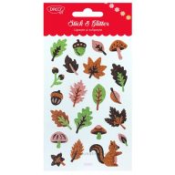   Matrica, glitteres Daco "Stick & Smile" őszi falevelek
